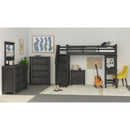 Hampton Kids Loft with Staircase and Desk with Speaker - Michael's Discount Furniture