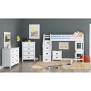 Hampton Kids Loft with Staircase and Desk with Speaker - Michael's Discount Furniture