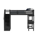 Hampton Kids Loft with Staircase and Desk with Speaker - Michael's Discount Furniture