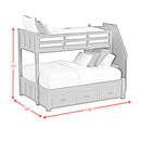 Hampton Kids Over Bunk with Staircase and Trundle - Michael's Discount Furniture