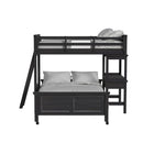 Hampton Kids Over Loft with Ladder and Desk with Speaker - Michael's Discount Furniture