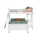 Hampton Kids Over Loft with Ladder and Desk with Speaker - Michael's Discount Furniture