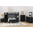 Hampton Kids Over Loft with Staircase and Desk with Speaker - Michael's Discount Furniture