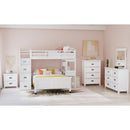 Hampton Kids Over Loft with Staircase and Desk with Speaker - Michael's Discount Furniture