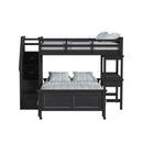 Hampton Kids Over Loft with Staircase and Desk with Speaker - Michael's Discount Furniture