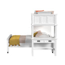 Hampton Kids Over Loft with Staircase and Desk with Speaker - Michael's Discount Furniture