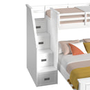 Hampton Kids Over Loft with Staircase and Desk with Speaker - Michael's Discount Furniture