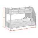 Hampton Kids Over Bunk with Staircase and Trundle - Michael's Discount Furniture