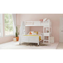 Hampton Kids Over Loft with Staircase and Desk with Speaker - Michael's Discount Furniture