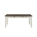 Granby Dining Table in White & Brown 5627NW-72 - Michael's Discount Furniture