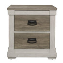 Arcadia Nightstand in White & Weathered Gray 1677-4 - Michael's Discount Furniture