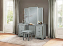 Allura Vanity Dresser with Mirror in Silver 1916-15 - Michael's Discount Furniture