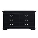 Mayville 6 Drawer Dresser in Black 2147BK-5 - Michael's Discount Furniture