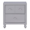 Wellsummer 2 Drawer Nightstand in Gray 1803GY-4 - Michael's Discount Furniture