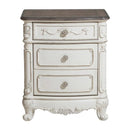 Cinderella Night Stand in Antique White with Grey Rub-Through 1386NW-4 - Michael's Discount Furniture