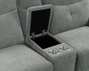 Tesoro Power Double Reclining Loveseat in Dark Gray 9509DG-2CNPWH