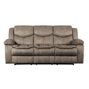 Bastrop Double Reclining Sofa in Brown 8230FBR-3 - Michael's Discount Furniture