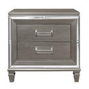 Tamsin Nightstand in Silver Grey Metallic 1616-4 - Michael's Discount Furniture