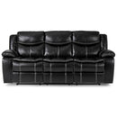 Bastrop Double Reclining Sofa in Black 8230BLK-3 - Michael's Discount Furniture