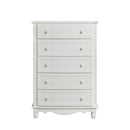 Clementine 5 Drawer Chest in White B1799-9 - Michael's Discount Furniture