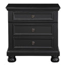 Laurelin 3 Drawer Nightstand in Black 1714BK-4 - Michael's Discount Furniture