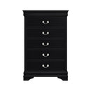 Mayville 5 Drawer Chest in Black 2147BK-9 - Michael's Discount Furniture