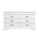 Mayville 6 Drawer Dresser in White 2147W-5 - Michael's Discount Furniture