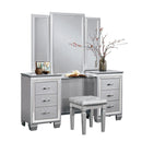 Allura Queen Panel Bed in Silver 1916-1 - Michael's Discount Furniture