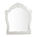 Cinderella Mirror in Antique White with Grey Rub-Through 1386NW-6 - Michael's Discount Furniture