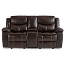 Bastrop Double Glider Reclining Loveseat in Brown 8230BRW-2 - Michael's Discount Furniture