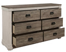 Arcadia Dresser in White & Weathered Gray 1677-5 - Michael's Discount Furniture