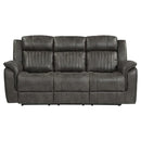 Centeroak Double Reclining Sofa in Gray 9479BRG-3 - Michael's Discount Furniture