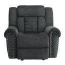 Nutmeg Glider Reclining Chair in Charcoal Gray 9901CC-1 - Michael's Discount Furniture