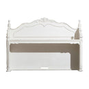 Cinderella Writing Desk and Hutch in Antique White with Grey Rub-Through - Michael's Discount Furniture