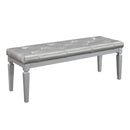 Allura Bed Bench in Silver 1916-FBH - Michael's Discount Furniture