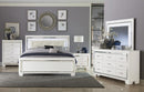 Allura King Panel Bed in White 1916KW-1EK - Michael's Discount Furniture