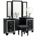 Allura Vanity Dresser with Mirror in Black 1916BK-15 - Michael's Discount Furniture