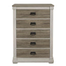Arcadia Chest in White & Weathered Gray 1677-9 - Michael's Discount Furniture