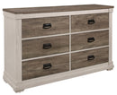 Arcadia Dresser in White & Weathered Gray 1677-5 - Michael's Discount Furniture