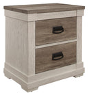 Arcadia Nightstand in White & Weathered Gray 1677-4 - Michael's Discount Furniture