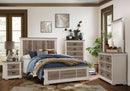 Arcadia Dresser in White & Weathered Gray 1677-5 - Michael's Discount Furniture