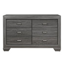 Beechnut 6 Drawer Dresser in Gray 1904GY-5 - Michael's Discount Furniture