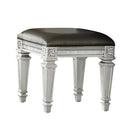 Bevelle Vanity Stool in Silver 1958-14 - Michael's Discount Furniture