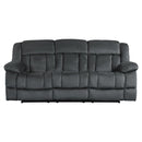 Laurelton Double Reclining Sofa in Charcoal 9636CC-3 - Michael's Discount Furniture