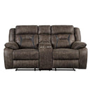 Madrona Double Reclining Loveseat in Dark Brown 9989DB-2 - Michael's Discount Furniture
