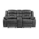 Madrona Hill Double Reclining Loveseat in Gray 9989GY-2 - Michael's Discount Furniture