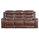 Putnam Power Double Reclining Sofa with Drop-Down in Brown 9405BR-3PW - Michael's Discount Furniture