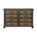 Rachelle 8 Drawer Dresser in Weathered Pecan 1693-5 - Michael's Discount Furniture