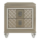 Youth Loudon 2 Drawer Nightstand in Champagne Metallic B1515-4 - Michael's Discount Furniture