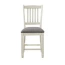 Granby Counter Height Chair in White & Brown (Set of 2) - Michael's Discount Furniture